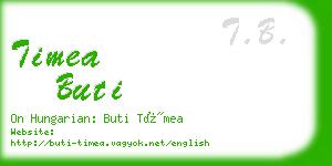 timea buti business card